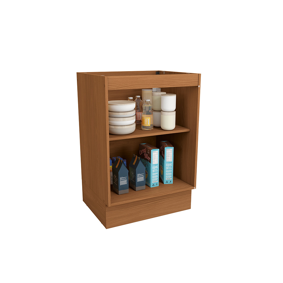 Balcão de Cozinha Vibra sem Tampo 1 Porta Canela 60 cm