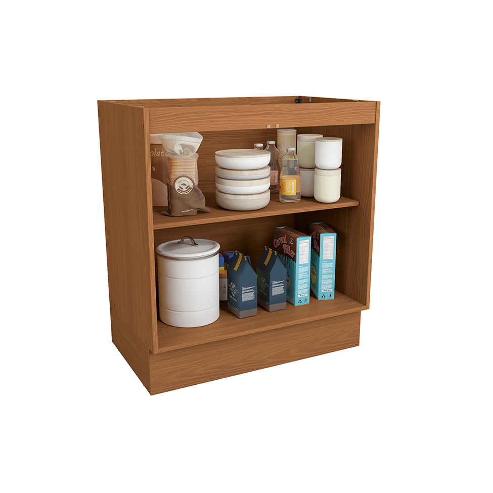 Balcão de Cozinha Vibra sem Tampo 2 Portas Canela 80 cm