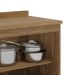 Balcão de Cozinha com Tampo Botanic 2 Portas Verde Oliva e Nogueira