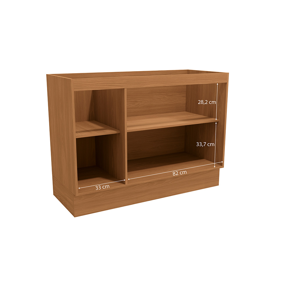 Balcão de Cozinha sem Tampo Maxxi 2 Portas Canela 120 cm
