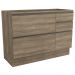 Balcao 04 Gavetas 1 Porta Com Tampo 120cm G746/S515 Maxxi Nogal Preto Brilho Kappesberg