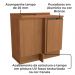 Balcao Canto Reto Com Tampo 1P 98 cm Maxxi G748 Canela Kappesberg