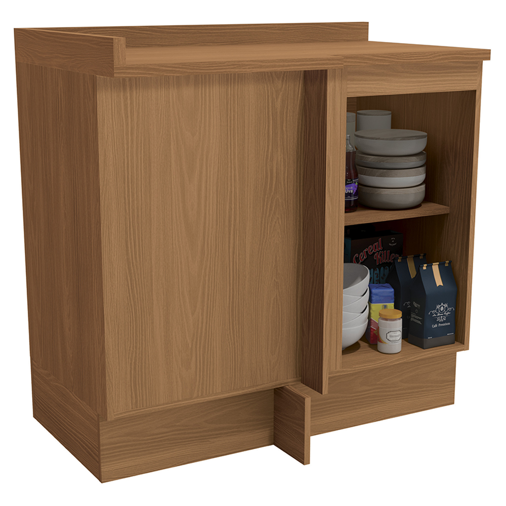 Balcao Canto Reto Com Tampo 1P 98 cm Maxxi G748 Canela Kappesberg