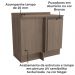 Balcao Canto Reto Com Tampo 1P 98 cm Maxxi G748 Nogal Kappesberg