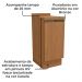 Balcao Com Tampo 1 Porta 40 cm MDP Maxxi G741 Canela Kappesberg