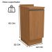 Balcao Com Tampo 1 Porta 40 cm MDP Maxxi G741 Canela Kappesberg