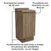 Balcao Com Tampo 1 Porta 40 cm MDP Maxxi G741 Nogal Kappesberg