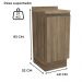 Balcao Com Tampo 1 Porta 40 cm MDP Maxxi G741 Nogal Kappesberg