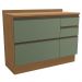 Balcao Com Tampo 1P 4G 120 cm Maxxi G746 Canela Verde Kappesberg