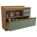 Balcao Com Tampo 1P 4G 120 cm Maxxi G746 Canela Verde Kappesberg