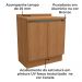 Balcao Com Tampo 2 Portas 80 cm Maxxi G744 Canela Kappesberg