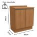 Balcao Com Tampo 2 Portas 80 cm Maxxi G744 Canela Kappesberg
