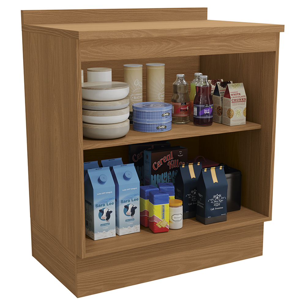 Balcao Com Tampo 2 Portas 80 cm Maxxi G744 Canela Kappesberg