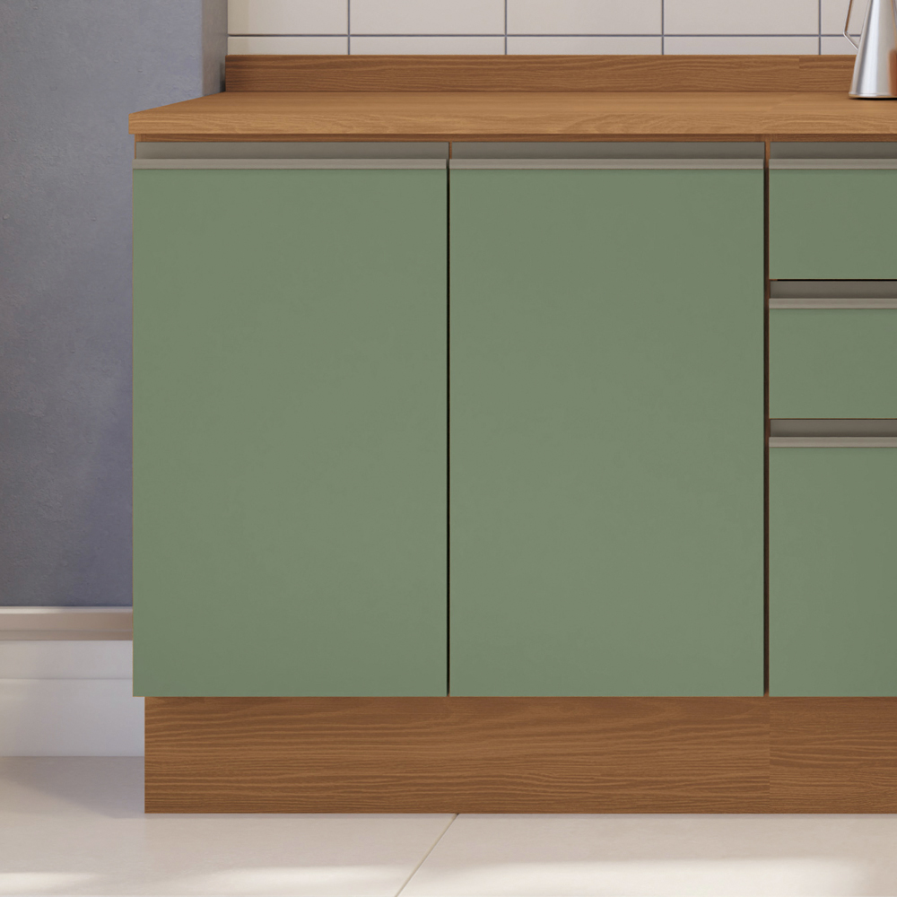 Balcao Com Tampo 2 Portas 80 cm Maxxi G744 Canela Verde Kappesberg