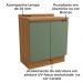 Balcao Com Tampo 2 Portas 80 cm Maxxi G744 Canela Verde Kappesberg