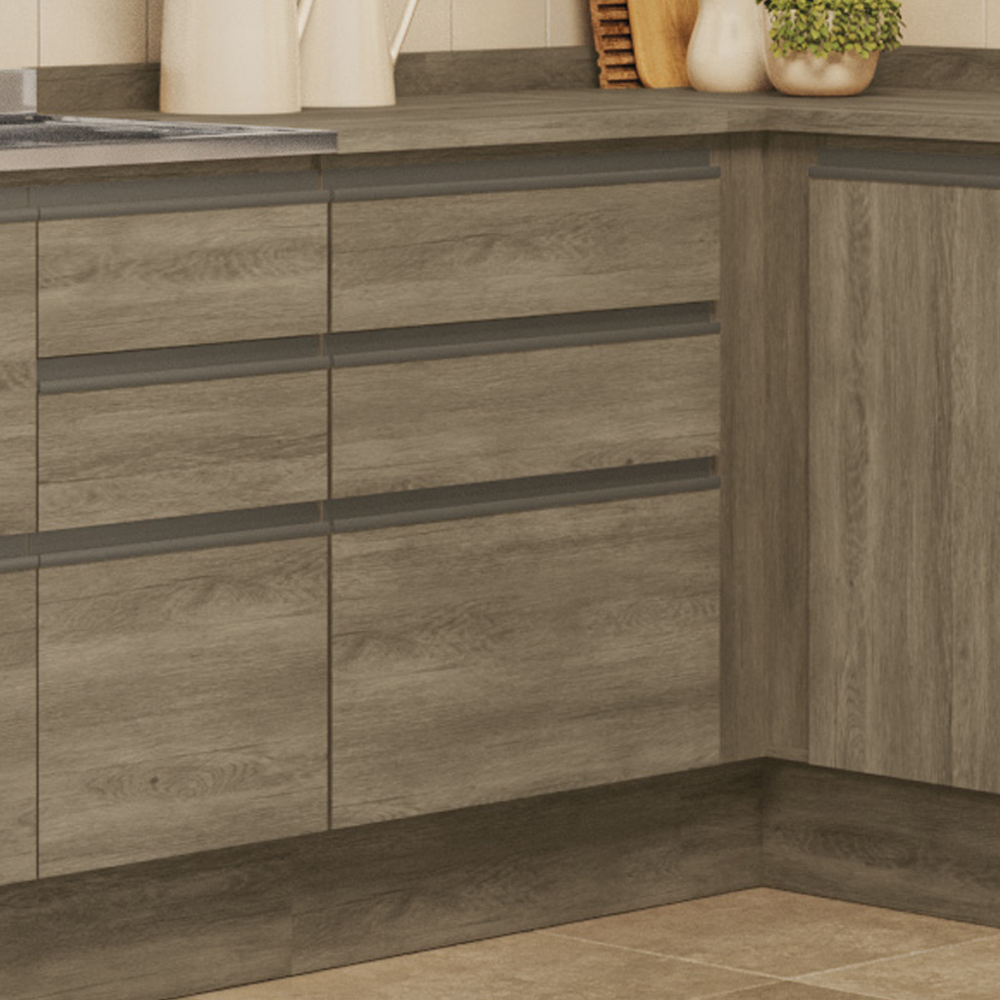Balcao Com Tampo 3 Gavetas 60 cm Maxxi G743 Nogal Kappesberg