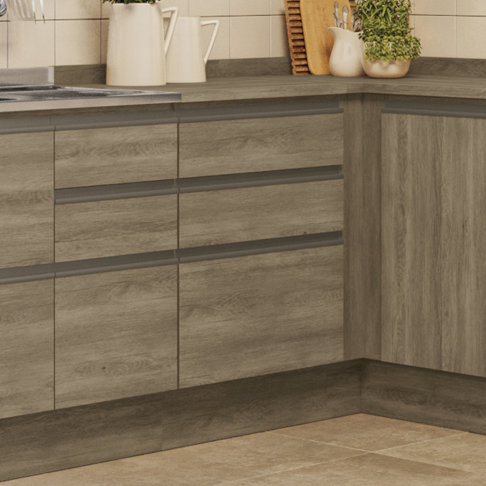 Balcao Com Tampo 3 Gavetas 60 cm Maxxi G743 Nogal Kappesberg