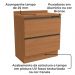 Balcao Com Tampo 80 cm 2 Gavetas MDP Maxxi G755 Canela Kappesberg