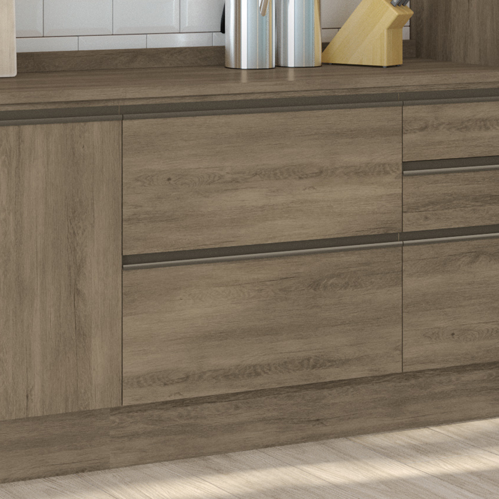 Balcao Com Tampo 80 cm 2 Gavetas MDP Maxxi G755 Nogal Kappesberg