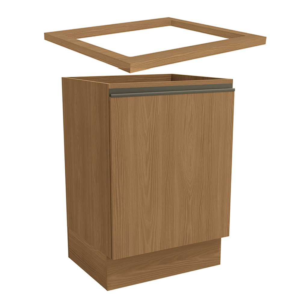 Balcao Para Cooktop Com Tampo 60 cm 1 Porta Maxxi G742 Canela Kappesberg