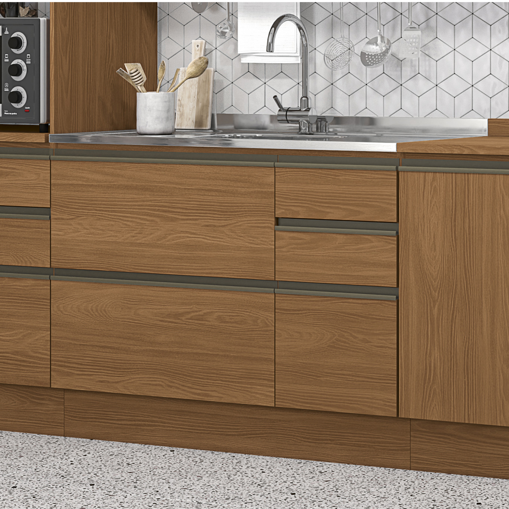 Balcao Pia Sem Tampo 1P 4G 120 cm Maxxi G746 Canela Kappesberg