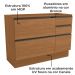 Balcao Pia Sem Tampo 1P 4G 120 cm Maxxi G746 Canela Kappesberg