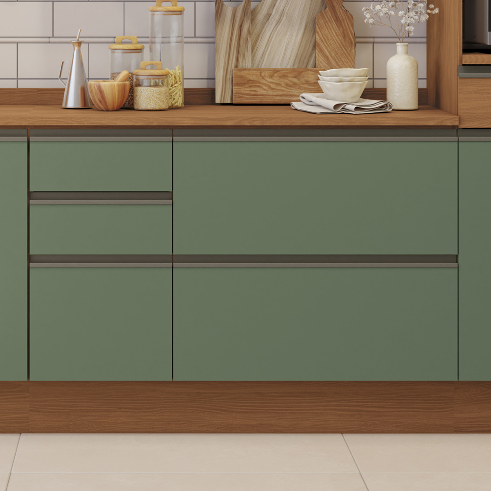 Balcao Pia Sem Tampo 1P 4G 120 cm Maxxi G746 Canela Verde Kappesberg