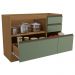 Balcao Pia Sem Tampo 1P 4G 120 cm Maxxi G746 Canela Verde Kappesberg