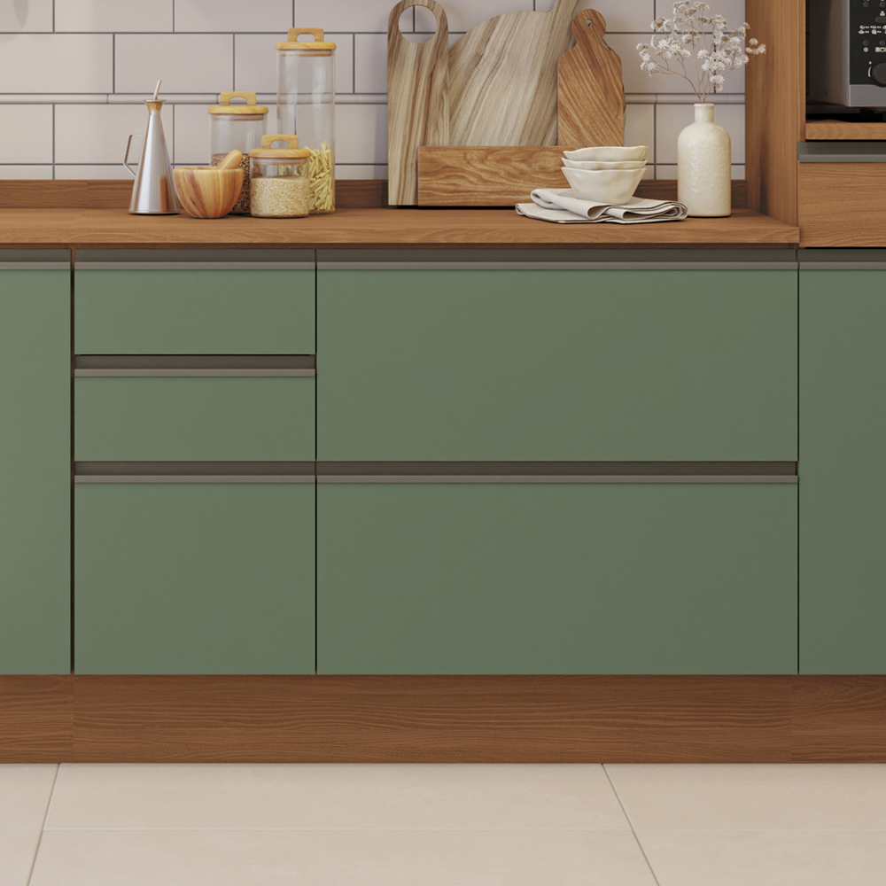 Balcao Pia Sem Tampo 1P 4G 120 cm Maxxi G746 Canela Verde Kappesberg