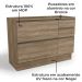 Balcao Pia Sem Tampo 1P 4G 120 cm Maxxi G746 Nogal Kappesberg