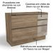 Balcao Pia Sem Tampo 1P Vidro 4G 120 cm Maxxi G747 Nogal Kappesberg