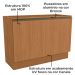 Balcao Pia Sem Tampo 2P 120 cm MDP Maxxi G745 Canela Kappesberg