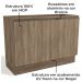 Balcao Pia Sem Tampo 2P 120 cm MDP Maxxi G745 Nogal Kappesberg