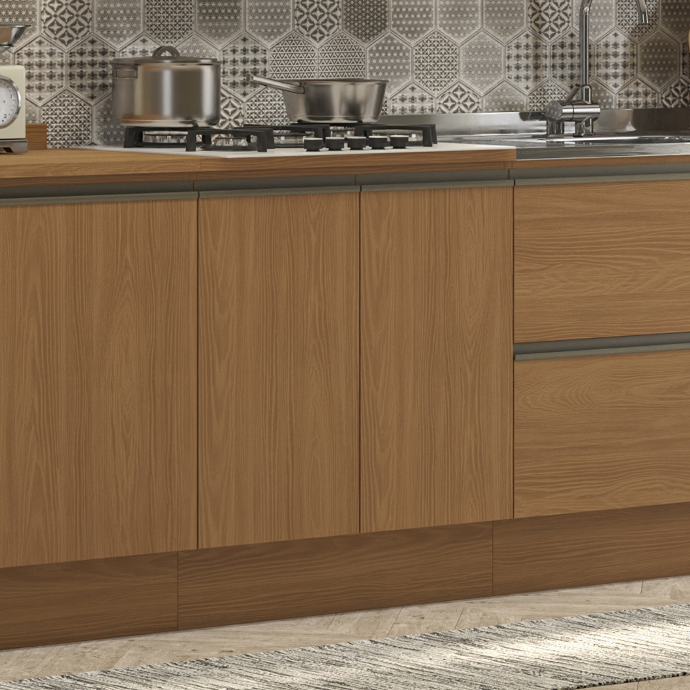 Balcao Tampo Cooktop 2 Portas 80 cm Maxxi G744 Canela Kappesberg