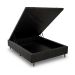 Base para Cama Box Casal Arcón com Baú (43x138x188) Poliéster Preta