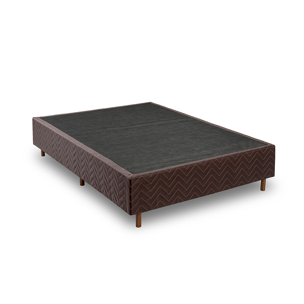 Base para Cama Box Casal Sogno (43x138x188) Poliéster Café