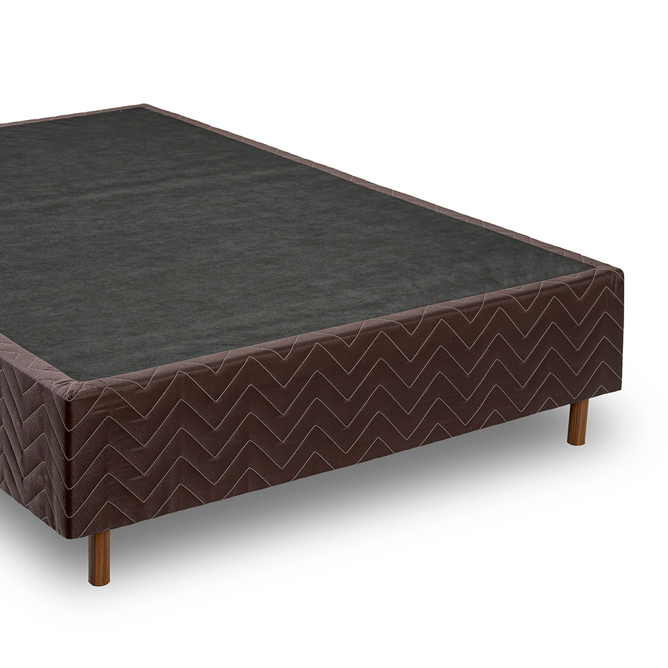 Base para Cama Box Casal Sogno (43x138x188) Poliéster Café