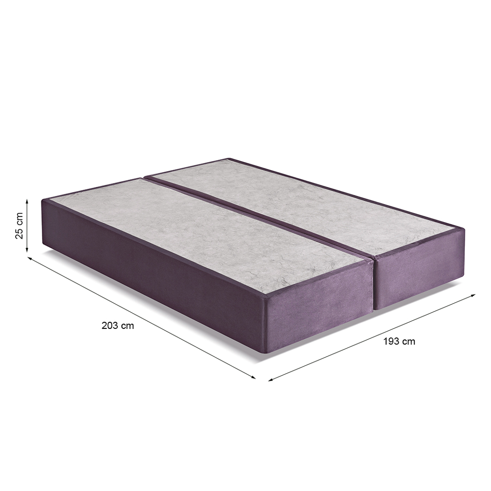 Base para Cama Box King  Sommier (25x193x203) Berinjela