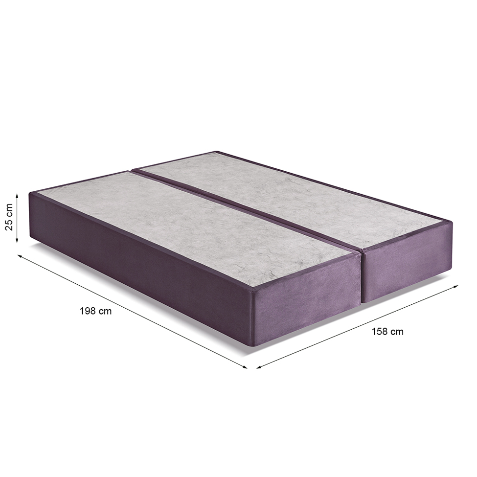 Base para Cama Box Queen  Sommier (25x158x198) Berinjela