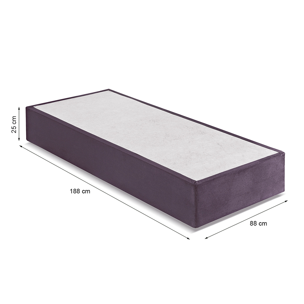 Base para Cama Box Solteiro  Sommier (25x88x188) Berinjela