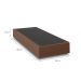 Base para Cama Box Solteiro  Sommier II (25x88x188) Marrom