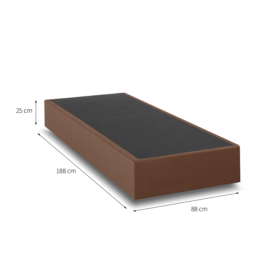 Base para Cama Box Solteiro  Sommier II (25x88x188) Marrom