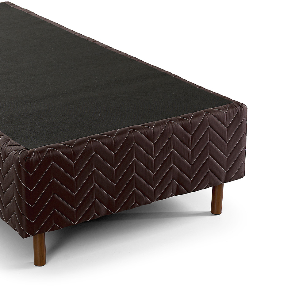 Base para Cama Box Solteiro Sogno (43x88x188) Poliéster Café