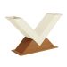 Base para Mesa de Jantar Amora Canela e Off White