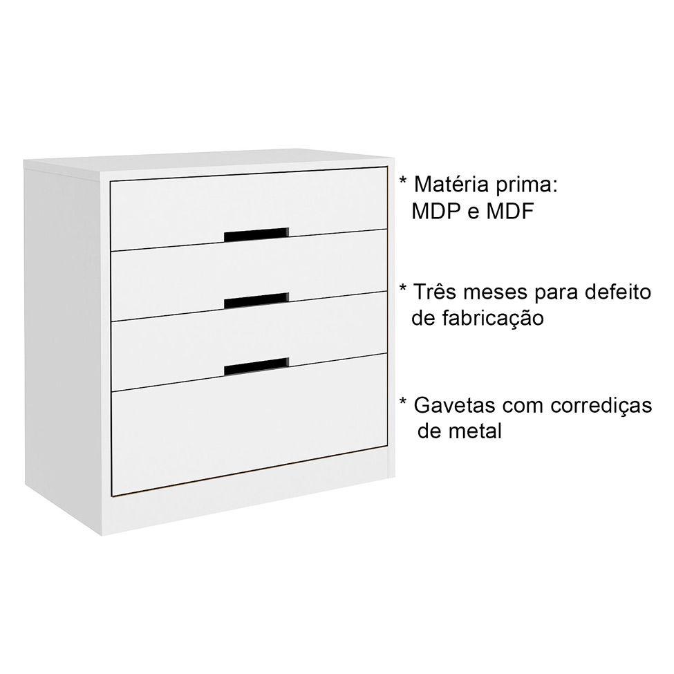 Cômoda Sampaoli 4GV Branca