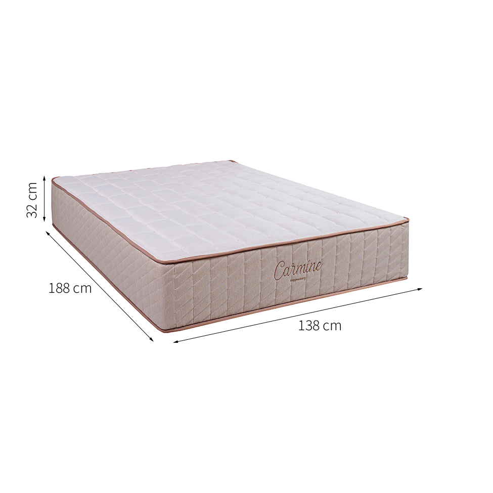 Colchão Casal Carmine Espuma D33 (32x138x188) Bege
