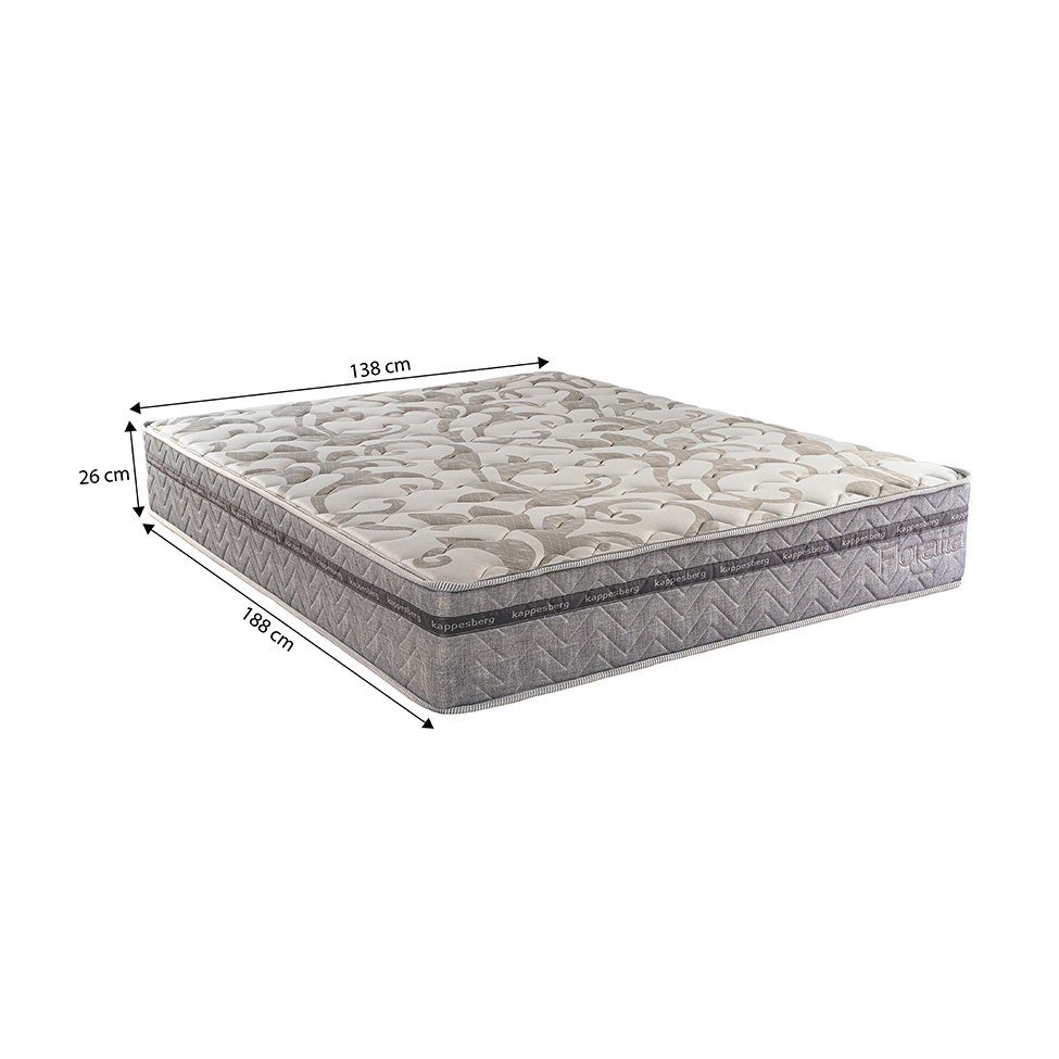 Colchão Casal Mola Ensacada Floratta (26x138x188) Cinza