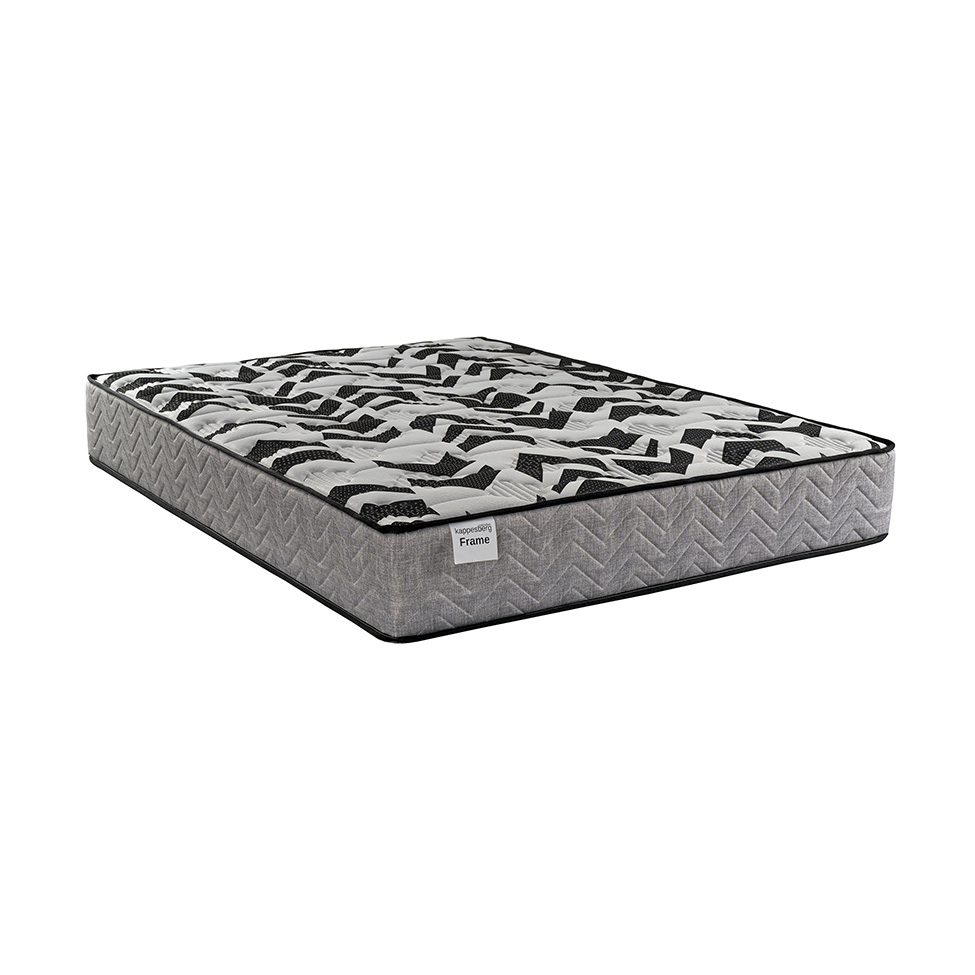 Colchão Casal Mola Ensacada Frame (24x138x188) Cinza e Preto