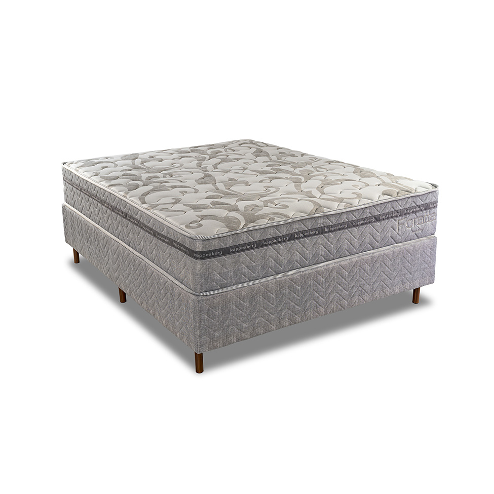 Colchão Casal Mola Ensacada Frame (24x138x188) Cinza e Preto