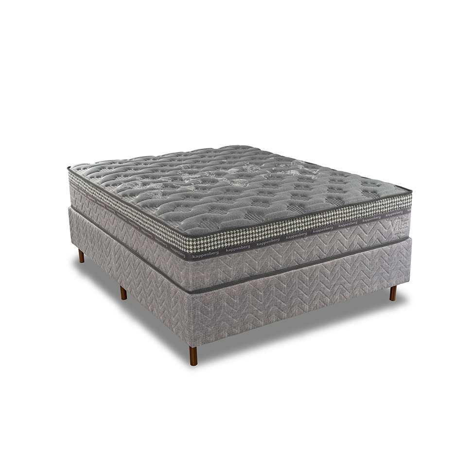 Colchão Casal Mola Ensacada Vita (28x138x188) Cinza